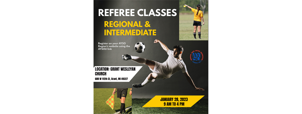 Regional & Intermediate Referee Classes - Jan 28th